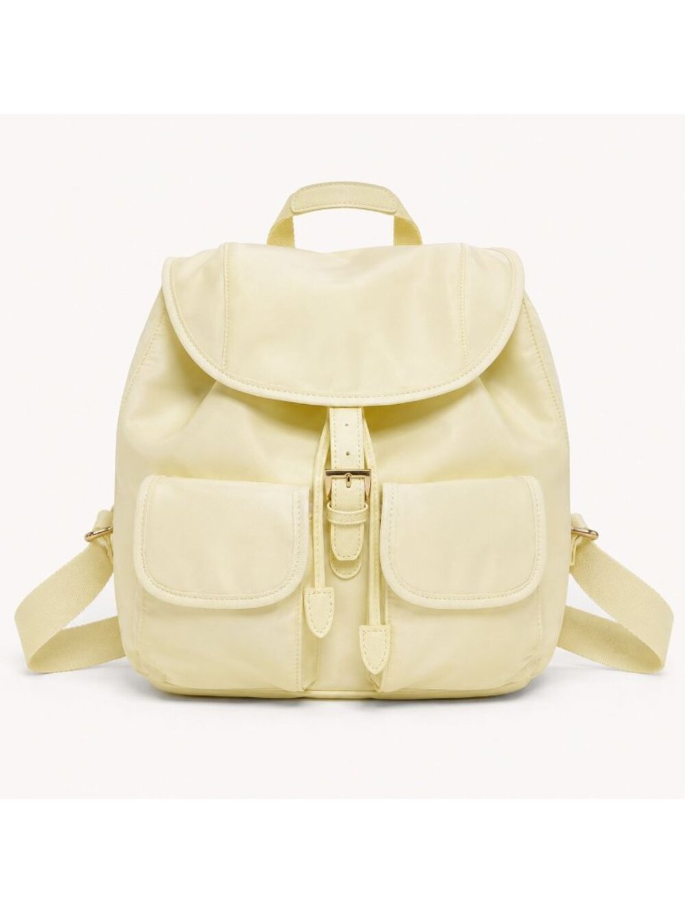 HK28 - "Year of Ours Butter Yellow Nylon Utility Backpack Gold Hardware NWT